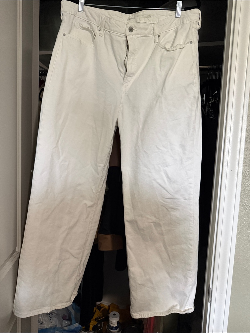 Old Navy Off-White Wide-Leg Pants